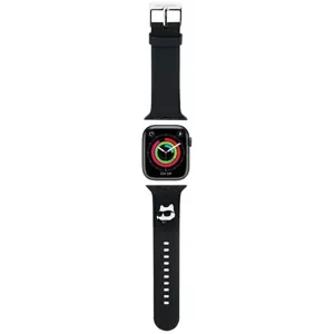 Remienok Karl Lagerfeld KLAWLSLCNK Apple Watch Strap 42/44/45/49mm black 3D Rubber Choupette Head (KLAWLSLCNK)