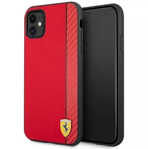 Kryt Ferrari FESAXHCN61RE iPhone 11 6,1" red hardcase On Track Carbon Stripe (FESAXHCN61RE)