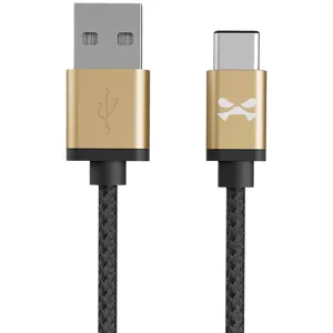Kábel Ghostek - NRGline USB-C 0,9m , Black/Gold (GHOCBL002)