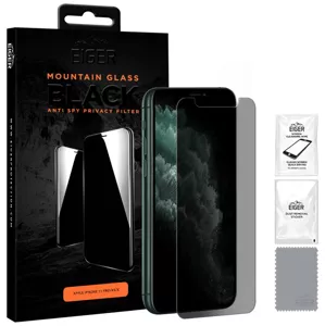 Ochranné sklo Eiger Mountain BLACK Anti Spy Privacy Glass Screen Protector for Apple iPhone 11 Pro/XS/X