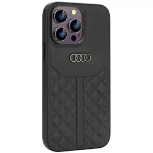 Kryt Audi Genuine Leather iPhone 14 Pro Max 6.7" black hardcase AU-TPUPCIP14PM-Q8/D1-BK (AU-TPUPCIP14PM-Q8/D1-BK)