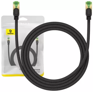 Kábel Baseus Braided network cable cat.8 Ethernet RJ45, 40Gbps, 1,5m (black)