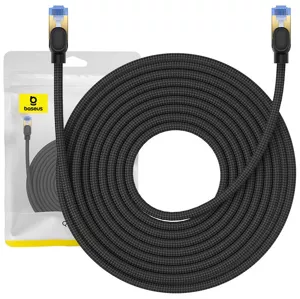 Kábel Baseus Braided network cable cat.7 Ethernet RJ45, 10Gbps, 15m (black)