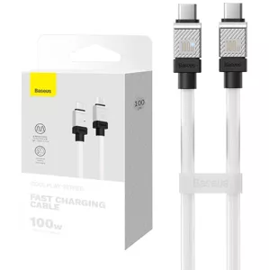 Kábel Cable USB-C to USB-C Baseus CoolPlay, 100W, 1m (white)