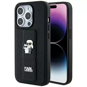 Kryt Karl Lagerfeld KLHCP14XGSAKCPK iPhone 14 Pro Max 6.7" black hardcase Gripstand Saffiano Karl&Choupette Pins (KLHCP14XGSAKCPK)