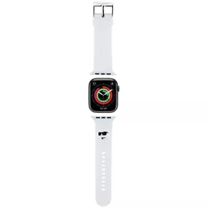Remienok Karl Lagerfeld KLAWMSLCNH Apple Watch Strap 38/40/41mm white3D Rubber Choupette Heads (KLAWMSLCNH)