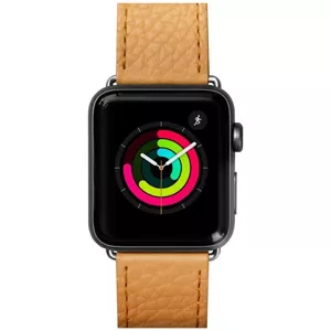 Remienok LAUT Milano – kožený řemínek na Apple Watch 42/44 mm, okrový
