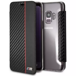 Púzdro BMW - Samsung Galaxy S9 Leather Book Case - Black (BMBKTRS9CAPRBK)