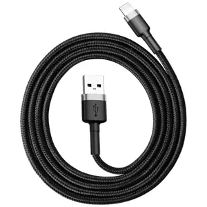 Kábel Baseus Cafule USB Lightning Cable 1,5A 2m (Gray+Black) (6953156275010)