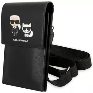 Taška Karl Lagerfeld handbag KLWBSAKCHSK black Embossed Ikonik Karl i Choupette (KLWBSAKCHSK)
