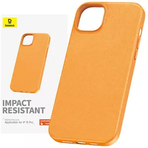 Kryt Baseus Phone Case for iPhone 15 ProMax Fauxther Series (Orange)