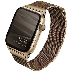 Remienok UNIQ strap Dante Apple Watch Series 4/5/6/SE 44mm. Stainless Steel carmel gold (UNIQ-44MM-DANGLD)