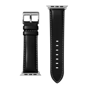 Remienok LAUT Oxford – kožený řemínek na Apple Watch 42/44 mm, černý