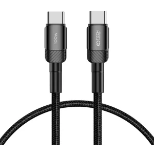 Kábel TECH-PROTECT ULTRABOOST EVO TYPE-C CABLE PD100W/5A 25CM BLACK (5906203690596)