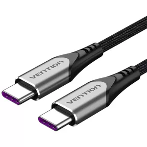 Kábel Vention USB-C 2.0 to USB-C 5A Cable TAEHH Gray 2m