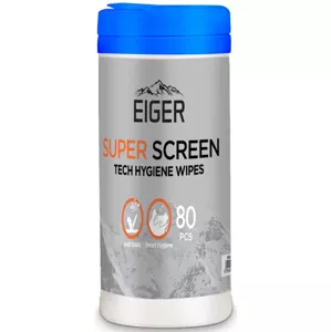 Eiger Super Screen Cleaning Wipes - 80 Pack (EGSCK00102)