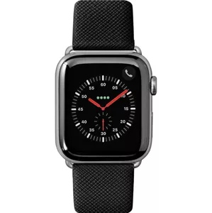 Remienok LAUT Prestige – saffiánový řemínek na Apple Watch 42/44 mm, černý