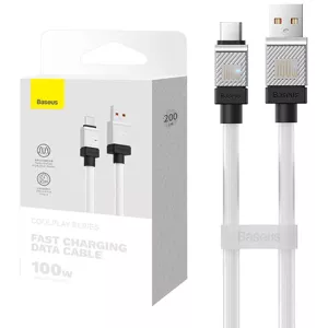 Kábel Cable USB do USB-C Baseus CoolPlay 100W 2m (white)