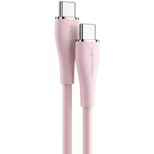 Kábel Vention USB-C 2.0 to USB-C 5A Cable TAWPF 1m Pink Silicone