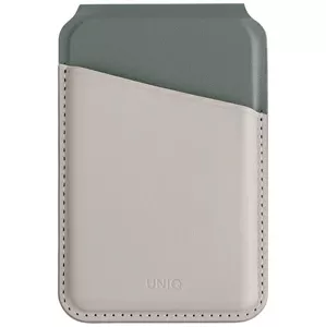 Peňaženka UNIQ Lyden DS magnetic RFID wallet and phone stand beige-green (UNIQ-LYDENDS-IVYLGRN)