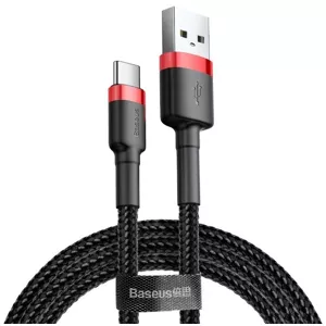Kábel Baseus Cafule cable USB-C 2A 2m (Red+Black) (6953156278240)