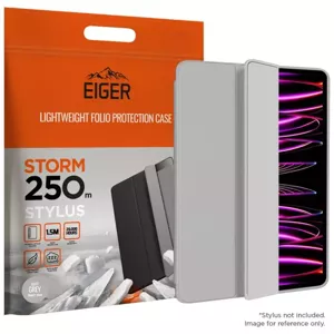 Púzdro Eiger Storm 250m Stylus Case for Apple iPad Pro 12.9 (2021) / (2022) in Light Grey (EGSR00160)