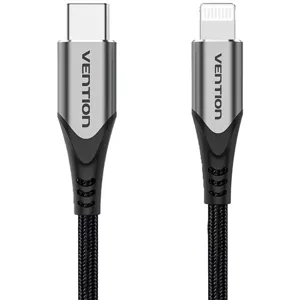 Kábel Vention Lightning MFi to USB-C Braided Cable C94 2 m Gray