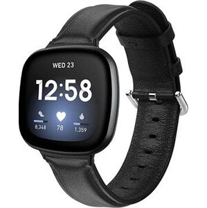 BStrap Leather Lux na Fitbit Versa 3, black