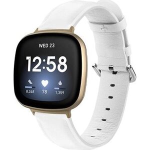 BStrap Leather Lux na Fitbit Versa 3, white