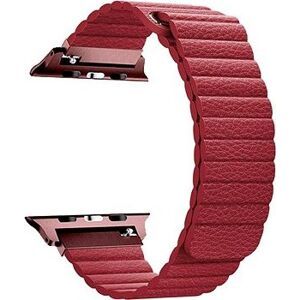 BStrap Leather Loop na Apple Watch 42 mm/44 mm/45 mm, Red