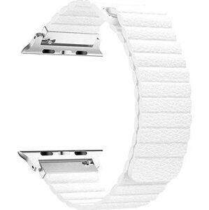 BStrap Leather Loop na Apple Watch 42 mm/44 mm/45 mm, White