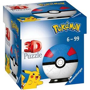 Ravensburger 3D puzzle 112654 puzzle-Ball Pokémon Motív 2 – položka 54 dielikov