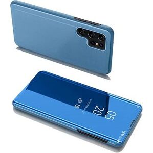Clear View knižkové puzdro na Samsung Galaxy S22 Ultra, modré