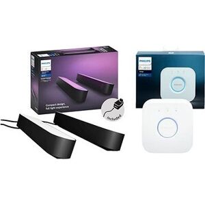 Philips Hue White and Color Ambiance Play Double pack + Philips Hue Bridge