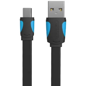 Kábel Vention Flat USB 2.0 A to Mini 5-pin cable VAS-A14-B100 1m Black