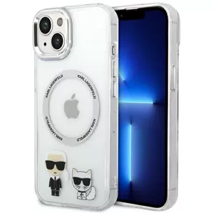 Kryt Karl Lagerfeld KLHMP14SHKCT iPhone 14 6,1" hardcase transparent Karl & Choupette Aluminium Magsafe (KLHMP14SHKCT)