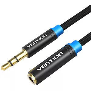 Kábel Vention Braided 3.5mm Audio Extender 2m VAB-B06-B200-M Black