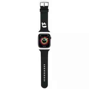 Remienok Karl Lagerfeld KLAWMSLKNK Apple Watch Strap 38/40/41mm black 3D Rubber Karl Head (KLAWMSLKNK)