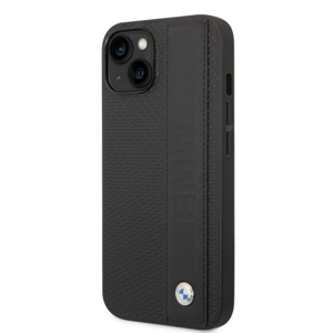 BMW Signature Leather Big Logo Zadní Kryt pro iPhone 14 Plus Black