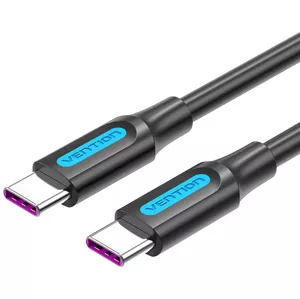 Kábel Vention USB-C 2.0 to USB-C 5A Cable COTBG 1.5m Black PVC