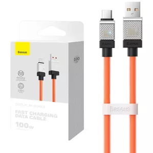 Kábel Cable USB do USB-C Baseus CoolPlay 100W 1m (orange)