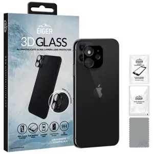 Ochranné sklo Eiger 3D GLASS Camera Lens Protector for Apple iPhone 11 in Clear/Black
