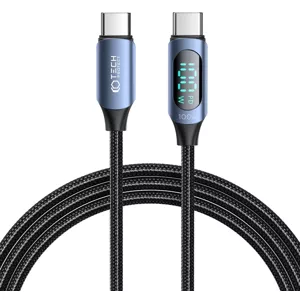 Kábel TECH-PROTECT ULTRABOOST LED TYPE-C CABLE PD100W/5A 200CM BLUE (5906203690664)