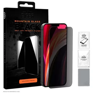 Ochranné sklo Eiger Mountain BLACK Anti Spy Privacy Glass Screen Protector for Apple iPhone 12 Pro Max