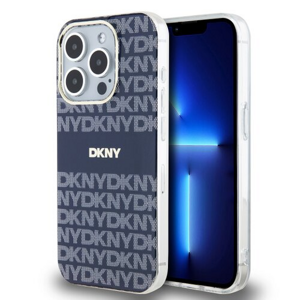 DKNY PC/TPU Repeat Pattern Tonal Stripe Magsafe Zadní Kryt pro iPhone 14 Pro Max Blue