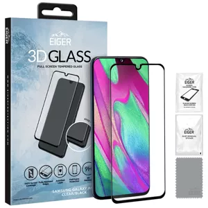 Ochranné sklo Eiger 3D GLASS Full Screen Tempered Glass Screen Protector for Samsung Galaxy A40 in Clear/Black