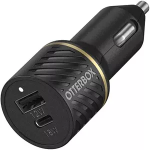 Nabíjačka do auta Otterbox Car Charger 30W - USB-C 18W + USB-A 12W U black (78-52545)