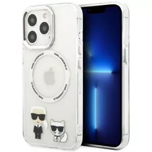 Kryt Karl Lagerfeld iPhone 13 Pro Max 6,7" hardcase transparent Karl & Choupette Aluminium Magsafe (KLHMP13XHKCT)