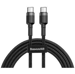 Kábel Baseus Cafule Cable USB-C PD 2.0 QC 3.0 60W 1m (Black+Gray)(6953156285200)