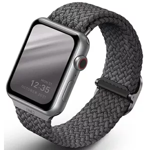 Remienok UNIQ Aspen Apple Watch 44/42mm Braided granite (grey) (8886463676417)